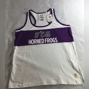 Pressbox TCU Horned Frogs White Casual Tank SZ 2XLarge NWT